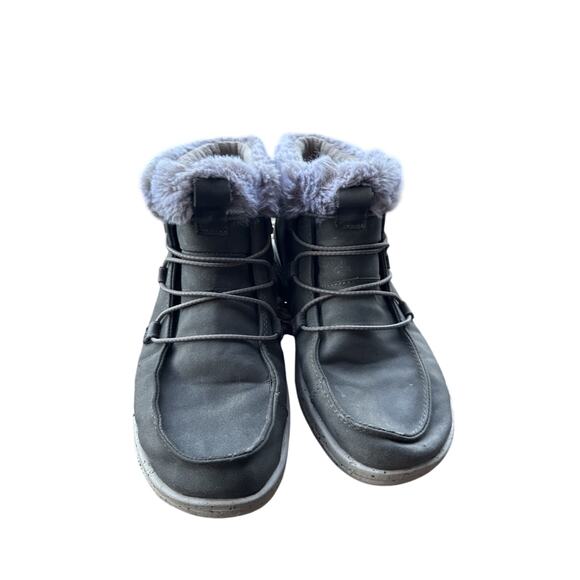 Hey Dude Eloise Boots Bootie Womens Size 8 US 39 EU Grey Shoes Recycled Leather - Picture 2 of 12